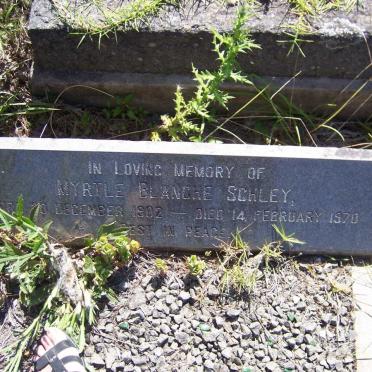 SCHLEY Harold Leonard 1905-1954 &amp; Myrtle Blanche 1902-1970