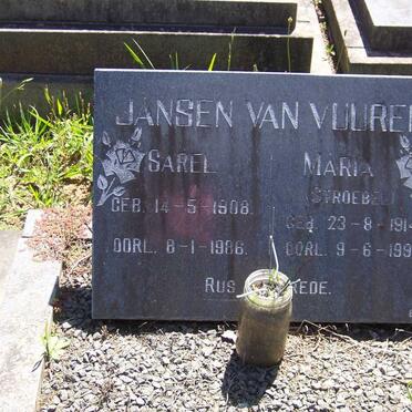 VUUREN Sarel, Janse van 1908-1986 &amp; Maria STROEBEL 1914-1990