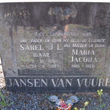 VUUREN Sarel J.L., Jansen van 1900-1987 &amp; Maria Jacoba 1905-1982