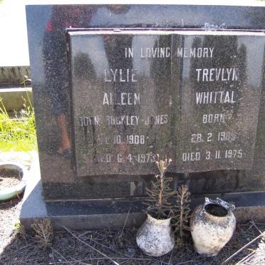 WHITTAL Trevlyn 1905-1975 &amp; Lylie Aileen BUCKLEY-JONES 1908-1973