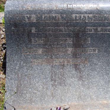 WILLIAMSON Mary Main 1871-1947