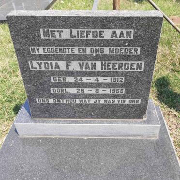 HEERDEN Lydia F., van 1912-1958
