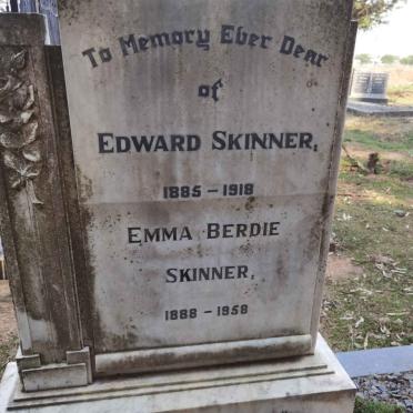 SKINNER Edward 1885-1918 &amp; Emma Berdie 1888-1958
