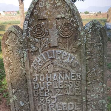 PLESSIS Philippus Johannes, du 1867-1905
