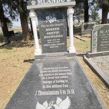 MLANDU Doreen Gertie Nokwakha 1943-2020