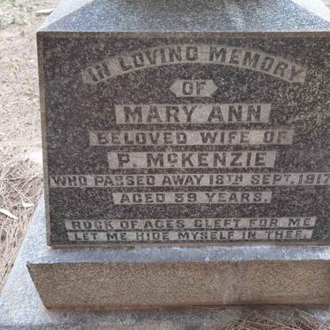 MCKENZIE Mary Ann -1917
