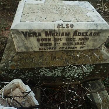 TRENNERY Ernest Walter 1891-1892 :: TRENNERY Vera Miriam Adelaide 1900-1901