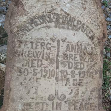 BREWIS Peter C. -1910 &amp; Anna E. -1914