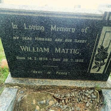 MATTIG William 1874-1953