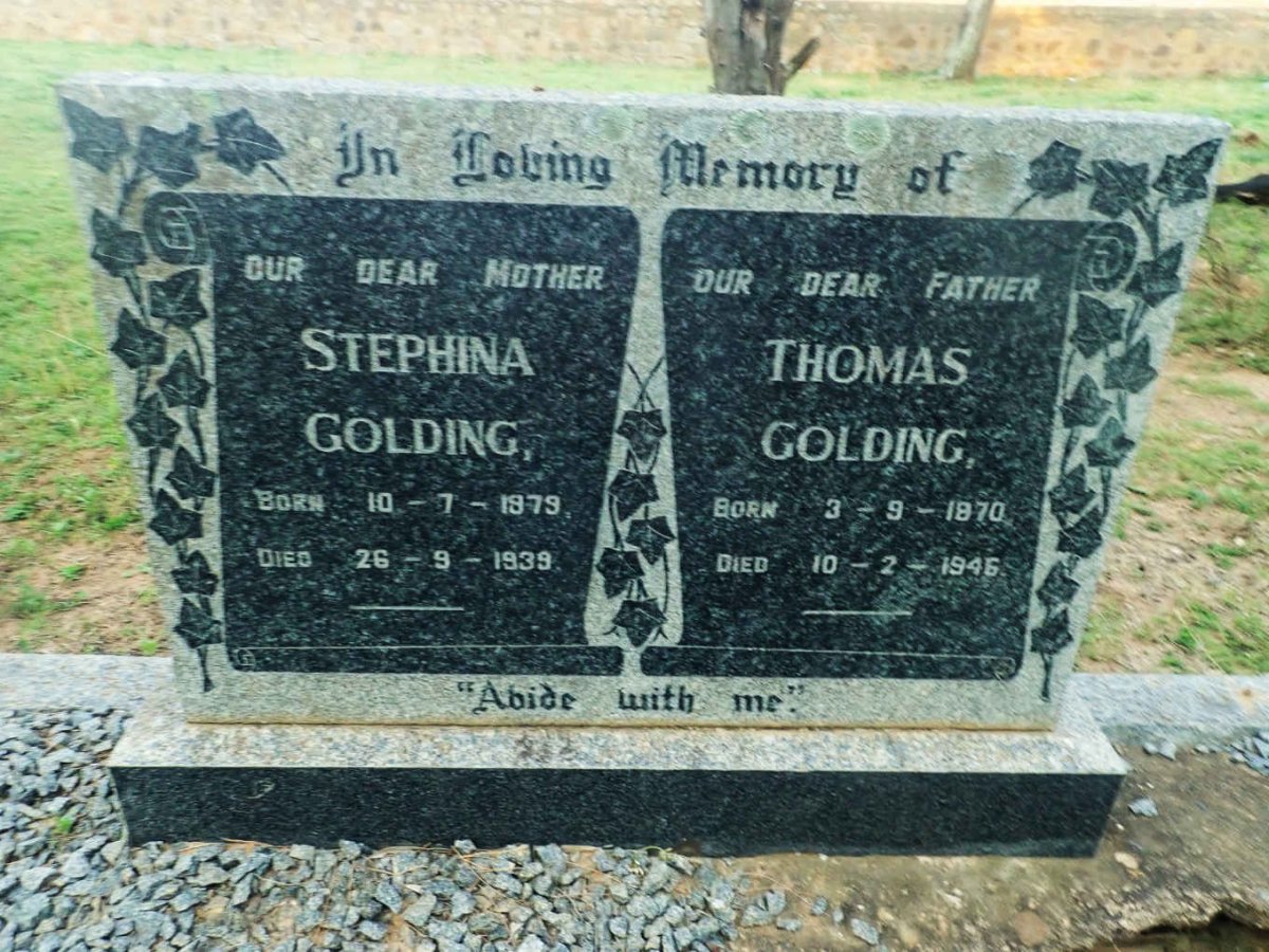 GOLDING Thomas 1870-1946 &amp; Stephina 1879-1939