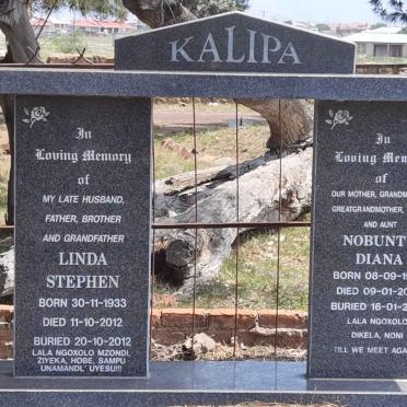 KALIPA Linda Stephen 1933-2012 &amp; Nobuntu Diana 1935-2016