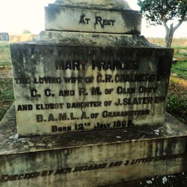 CHALMERS Mary Frances nee SLATER 1868-1905