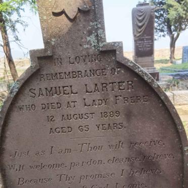LARTER Samuel -1889