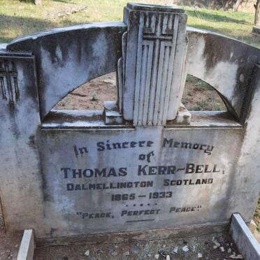 BELL Thomas, KERR 1865-1933