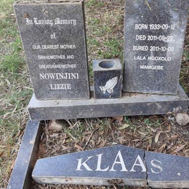 KLAAS Nowinjini Lizzie 1933-2011
