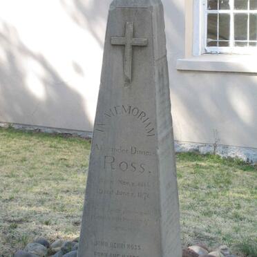 ROSS Alexander Duncan 1866-1876 :: ROSS John Henri 1877-1879