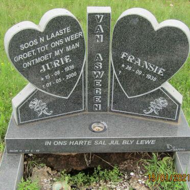 ASWEGEN Jurie, van 1936-2000 &amp; Fransie 1938-