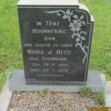 BEGG Maria J. nee STEINMANN 1904-1978