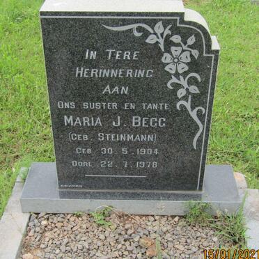 BEGG Maria J. nee STEINMANN 1904-1978