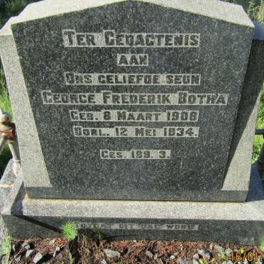 BOTHA George Frederik 1908-1934