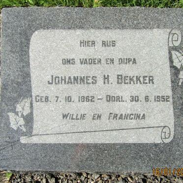 BEKKER Johannes H. 1862-1952