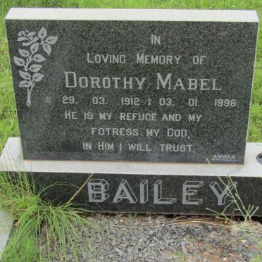 BAILEY Dorothy Mabel 1912-1996