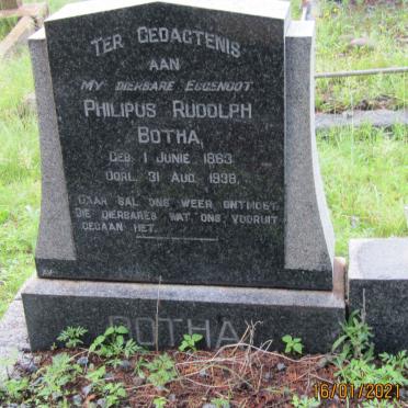 BOTHA Philipus Rudolph 1863-1938 &amp; Maria Johanna MENTZ 1865-1953