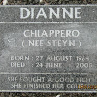 CHIAPPERO Dianne nee STEYN 1964-2008