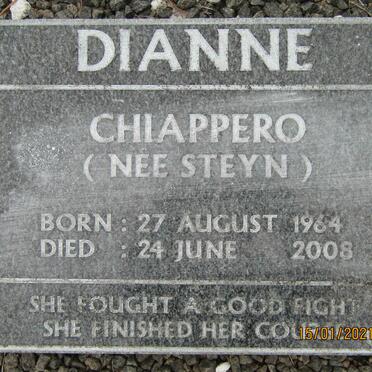 CHIAPPERO Dianne nee STEYN 1964-2008