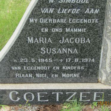 COETZEE Maria Jacoba Susanna 1945-1974