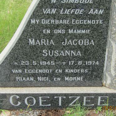 COETZEE Maria Jacoba Susanna 1945-1974