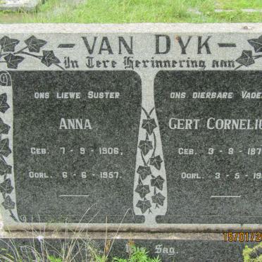 DYK Gert Cornelius, van 1872-1961 :: VAN DYK  Anna 1906-1957