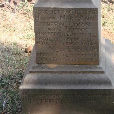 DIXON Mary Ann Catherine nee DUPNY -1880