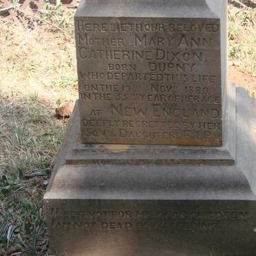 DIXON Mary Ann Catherine nee DUPNY -1880