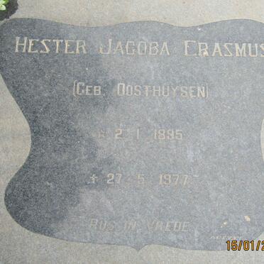 ERASMUS Hester Jacoba nee OOSTHUYSEN 1895-1977