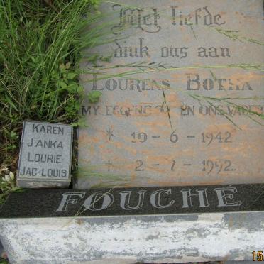 FOUCHE Lourens Botha 1942-1992