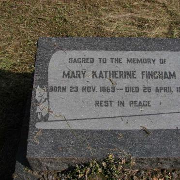 FINCHAM Mary Katherine 1869-1959