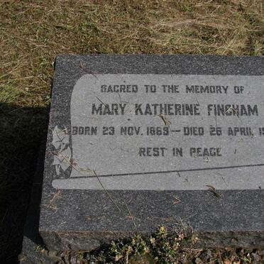 FINCHAM Mary Katherine 1869-1959