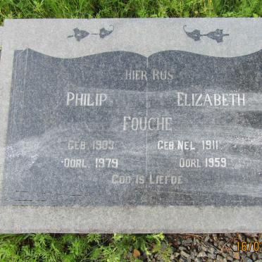 FOUCHE Philip 1903-1979 &amp; Elizabeth NEL 1911-1959