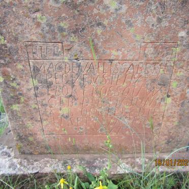 GRECVENSTEIN Magdena Elissabeth nee ROSSOUW 1856-1938