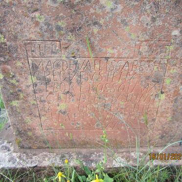 GRECVENSTEIN Magdena Elissabeth nee ROSSOUW 1856-1938
