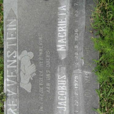 GREYVENSTEIN Hendrik Jacobus 1926-1979 &amp; Magrieta 1936-1976