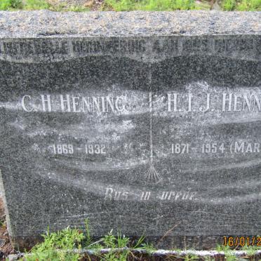HENNING C.H. 1869-1932 &amp; H.I.J. MARAIS 1871-1954