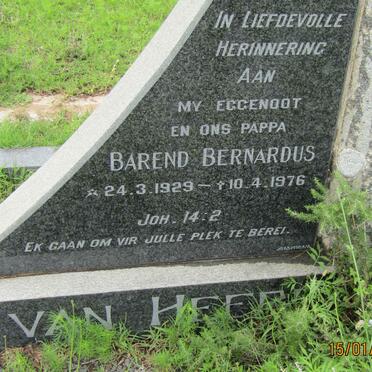 HEERDEN Barend Bernardus, van 1929-1976