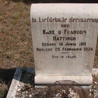 HATTINGH Barend Francois 1911-1935