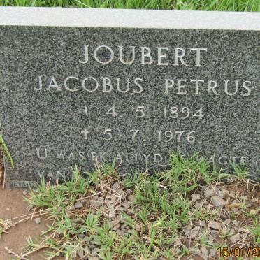 JOUBERT Jacobus Petrus 1894-1976