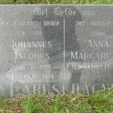 LABUSCHAGNE Johannes Jacobus 1905-1975 &amp; Anna Margaretha LOMBAARD 1913-