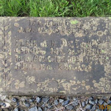 LANGE Elsie A.H., de 1895-1950