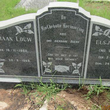 LOUW Adriaan 1880-1969 &amp; Elsje Maria VAN WYK 1890-1969