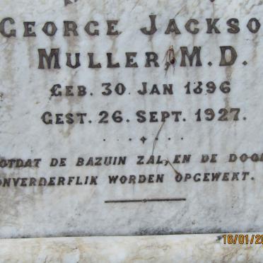 MULLER George Jackson 1896-1927